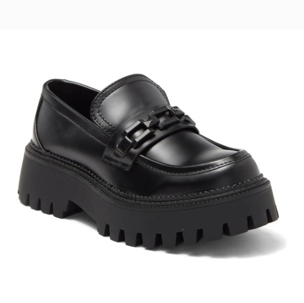 Steve Madden Black Chunky Loafers